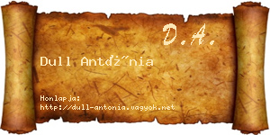 Dull Antónia névjegykártya